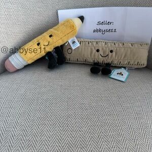 Jellycat Amuseables Pencil & Ruler - Authentic - Brand New With Tags - Fast Ship